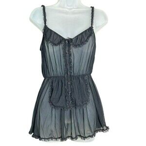 Sexy Little Things Victoria’s Secret Mesh Cami Slip Bustier Maid‎ Medium Apron